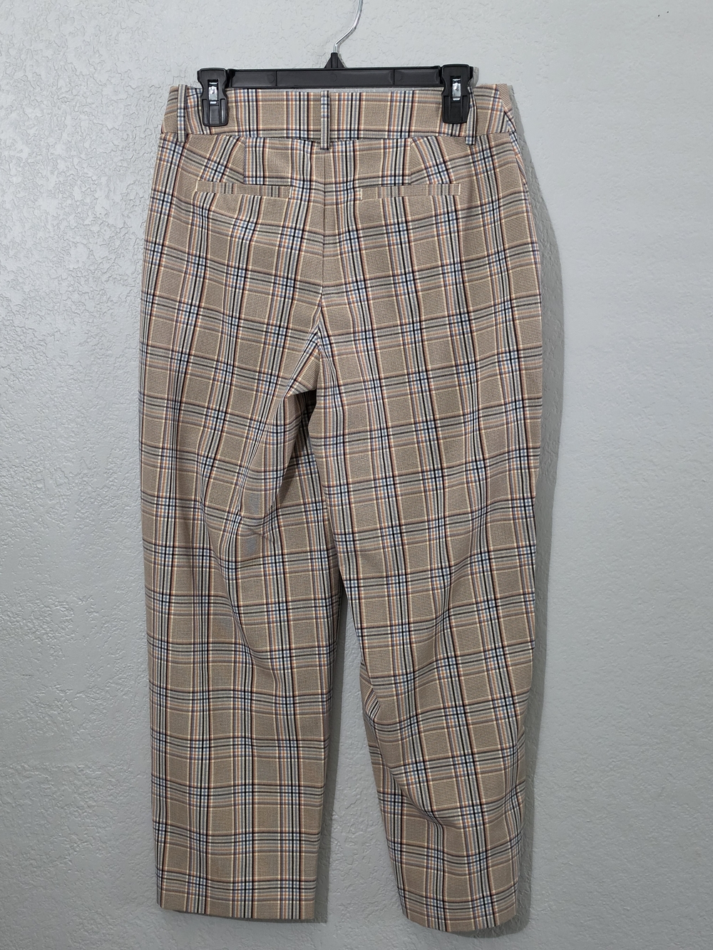 a new day Plaid Dress Pants Tan/Multicolor Womens 4 Stretch Ankle - Picture 5 of 7